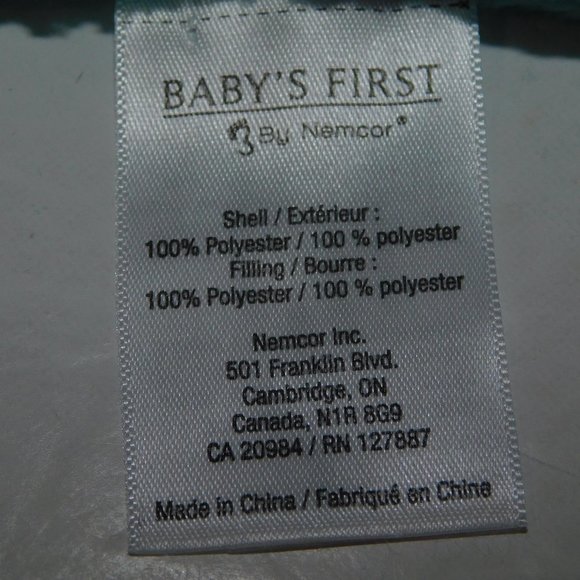 Baby's First Nemcor Blue Triceratops Dinosaur Plush Baby Security Blanket Lovey - Picture 4 of 5